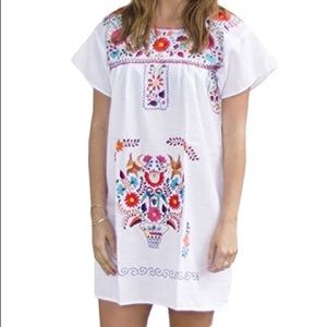 Embroidered Mexican Dress